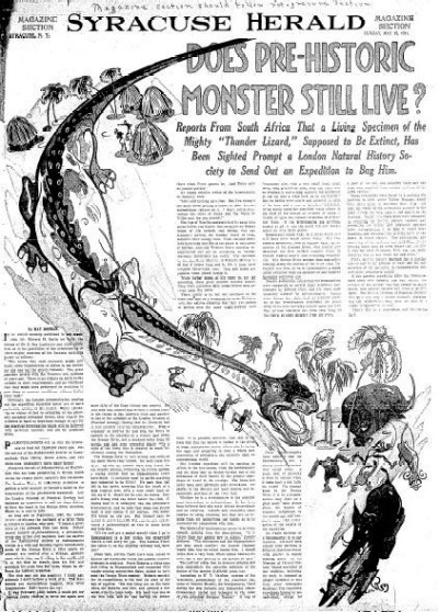 Prehistoric Newspaper Article